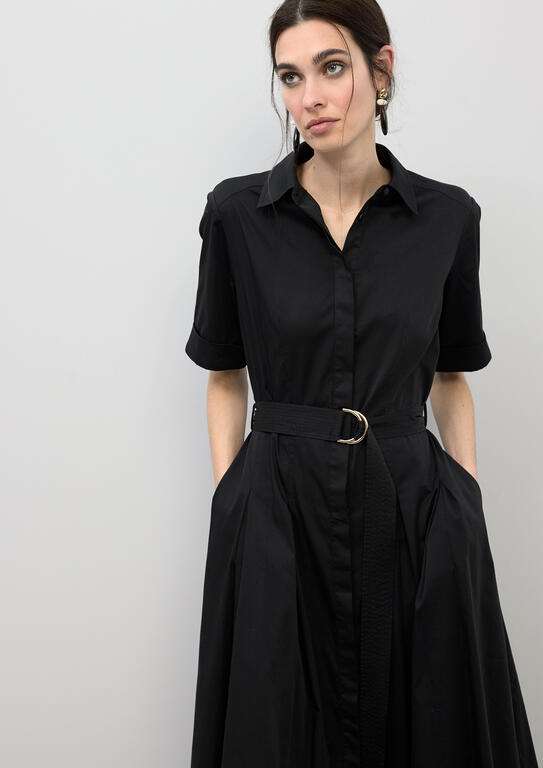 VESTIDO MIDI FALDA EVASE 