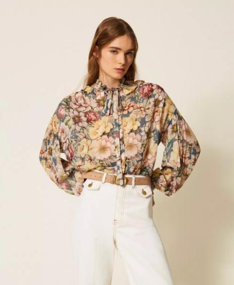 CAMISA ESTAMPADO FLORAL CREPE